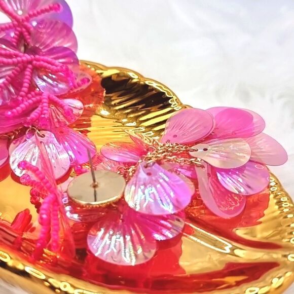 New C&C California Shell flower bead tropical earrings - Picture 8 of 11